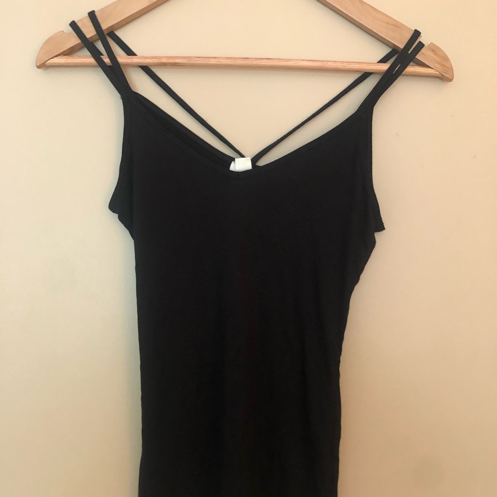 Garage Strappy Black Tank